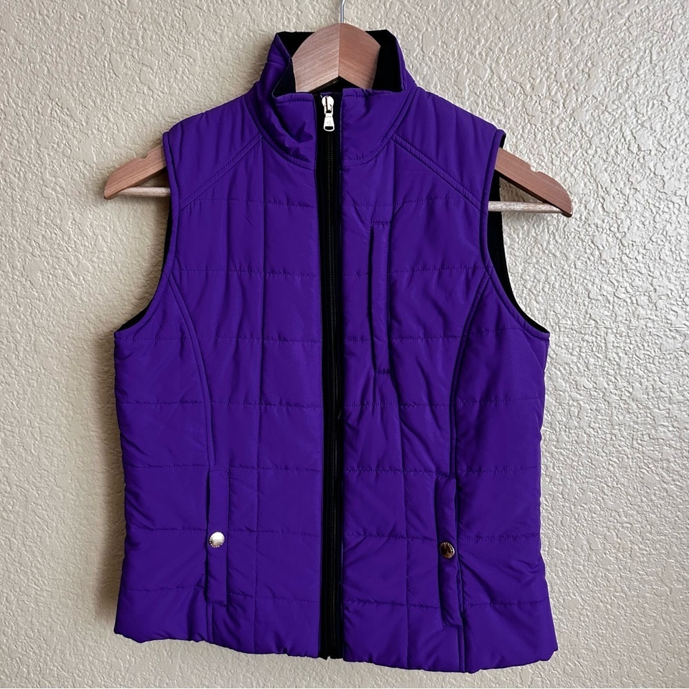 Lauren Ralph Lauren Petites Purple Quilted Vest